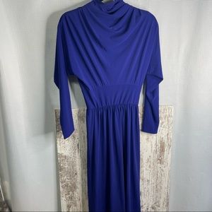 Vintage Ursula Of Switzerland Purple Midi Dress Size 7/8